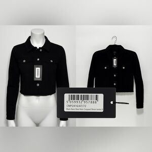 MF-237. Basic Raw Hem Cropped Denim Jacket